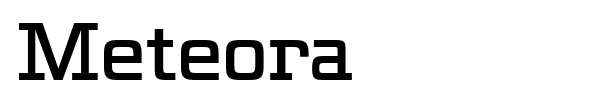Meteora font preview